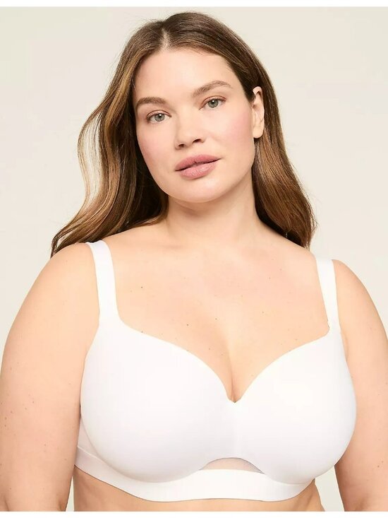 cacique Other - Cacique Lightly Lined Balconette 46D Bright White Hidden Underwire NWT